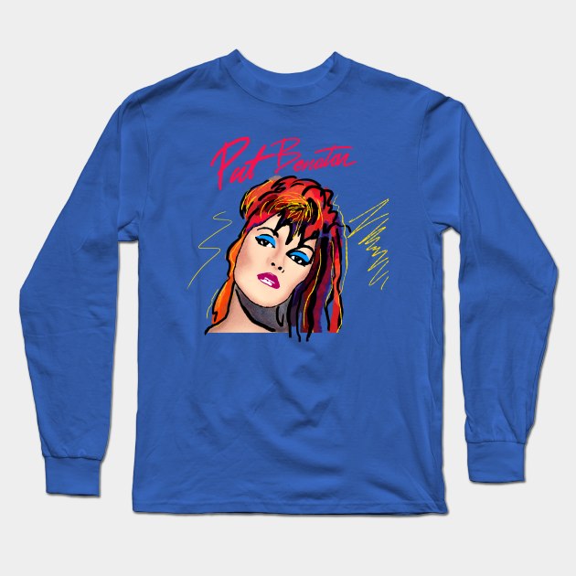 PAT BENATAR 80S RETRO STYLE Long Sleeve T-Shirt by DISCO DISCO MX